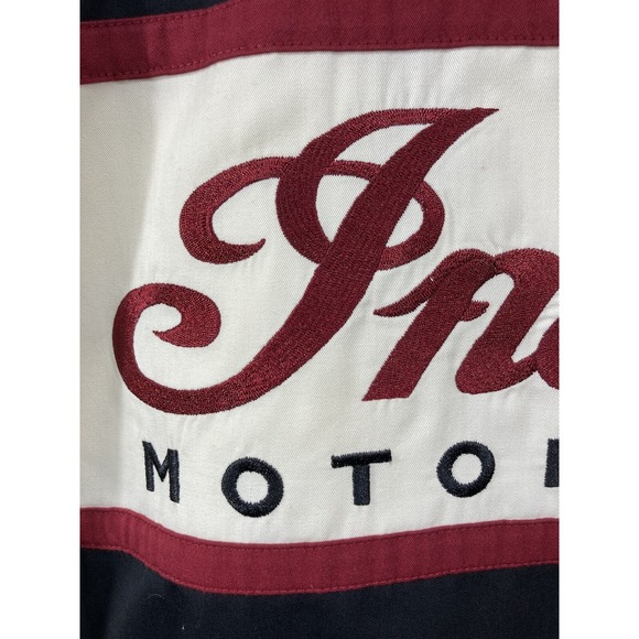 Indian Motorcycles All Embroidered Wit Patch Mechanic XL Cream Button Down Shirt - Picture 14 of 16